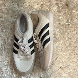 Adidas Women's White and Black Sneakers